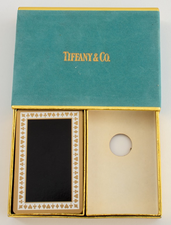 TIFFANY CO PLAYING CARDS W CASE 2bc66d