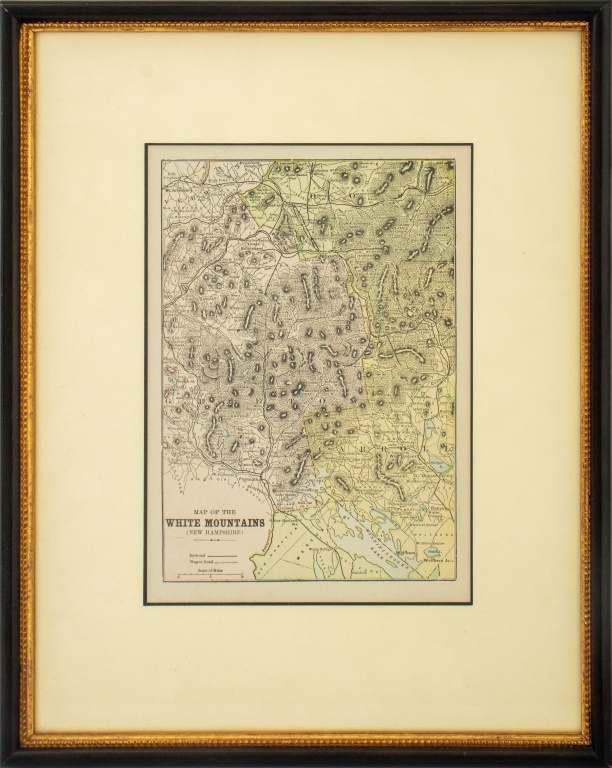 MAP OF WHITE MOUNTAINS OF NEW HAMPSHIRE