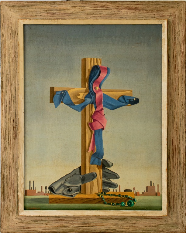 EDWARD A LANDON SURREALIST CRUCIFIX 2bc70e