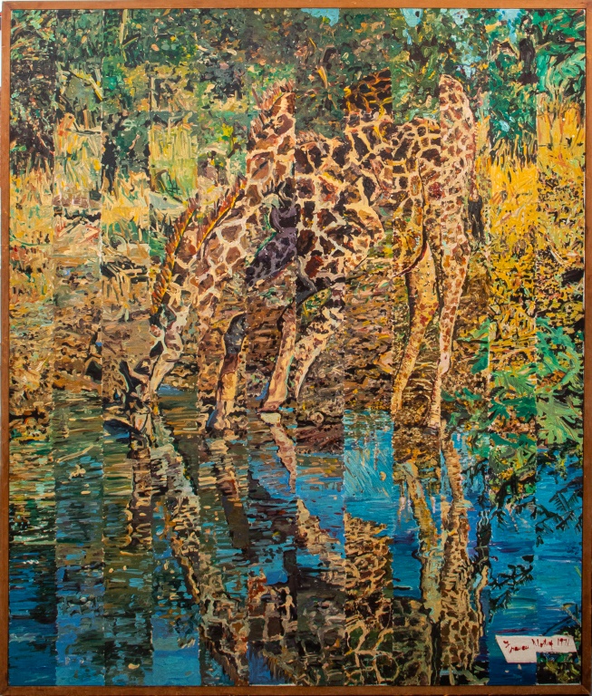 FRAN BULL THE GIRAFFE MIX MEDIA 2bc712