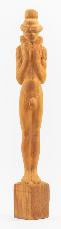 AMERICANA FOLK ART NUDE MAN WOOD 2bc74f