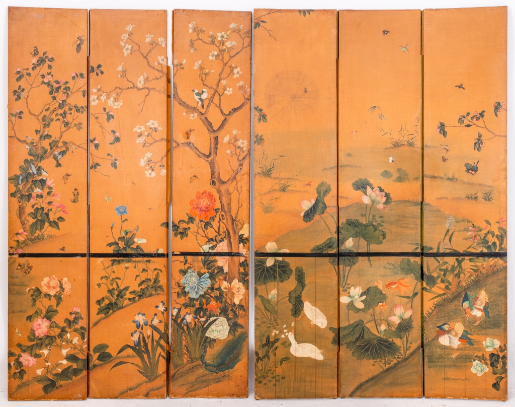 CHINESE PAPIER PEINT SIX-PANEL