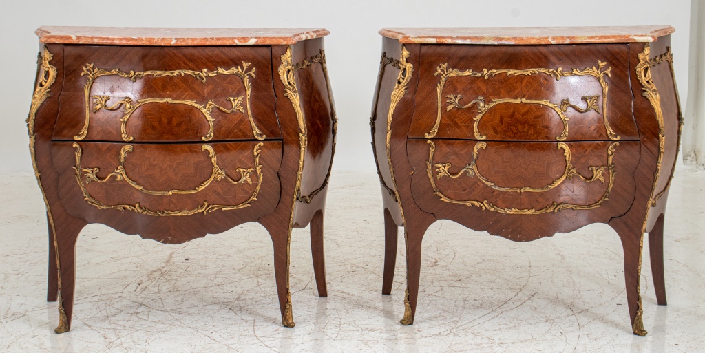 LOUIS XV STYLE PARQUETRY COMMODES  2bc848