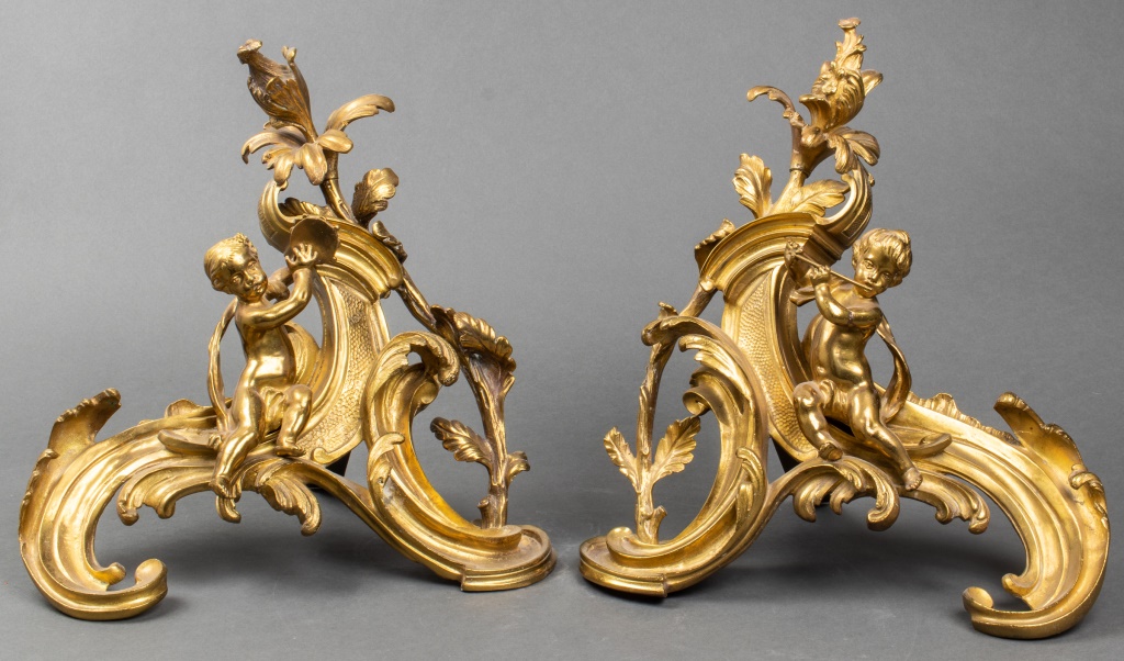 LOUIS XV STYLE GILT BRONZE FIGURAL 2bc849