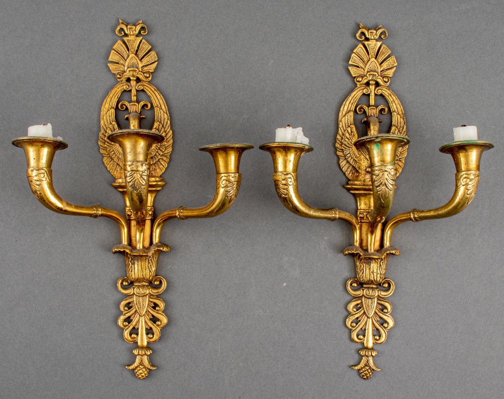 FRENCH EMPIRE GILT BRONZE SWAN