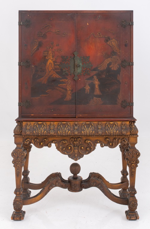 BAROQUE STYLE FAUX LACQUER CABINET