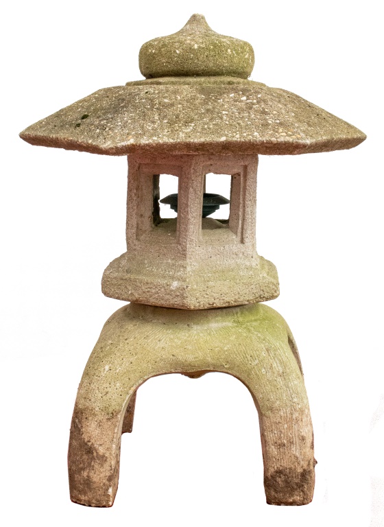 CAST STONE BIRD FEEDER PAGODA GARDEN