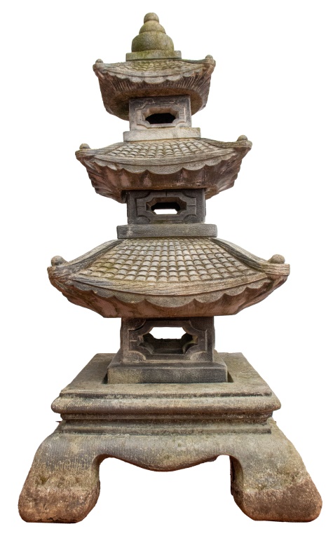 LARGE CAST STONE PAGODA GARDEN 2bc951