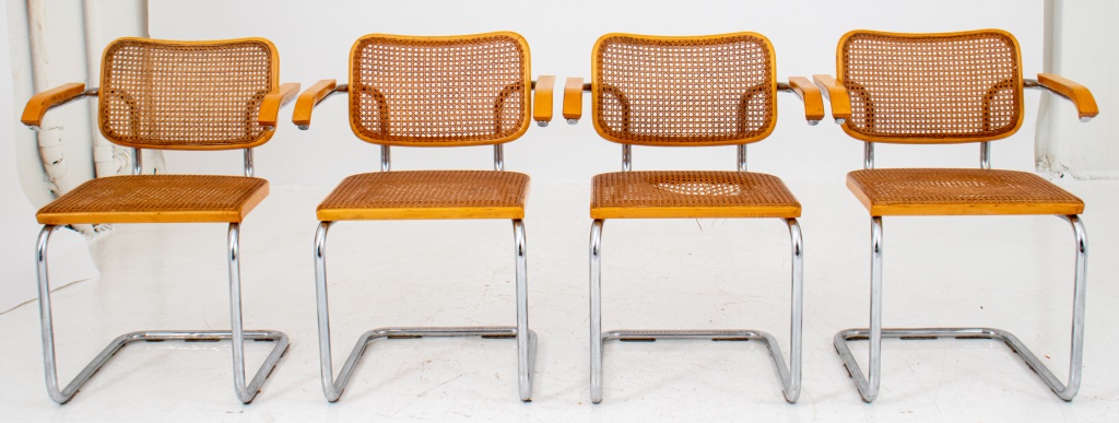 MARCEL BREUER CRESCA DINING CHAIRS,
