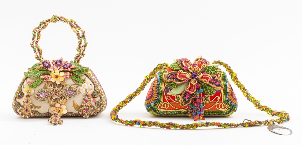 MARY FRANCES FLOWER EMBELLISHED PURSES,