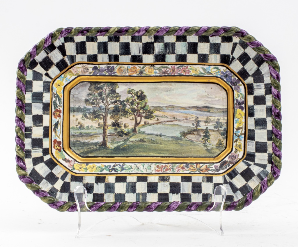 MACKENZIE-CHILDS RECTANGULAR CERAMIC