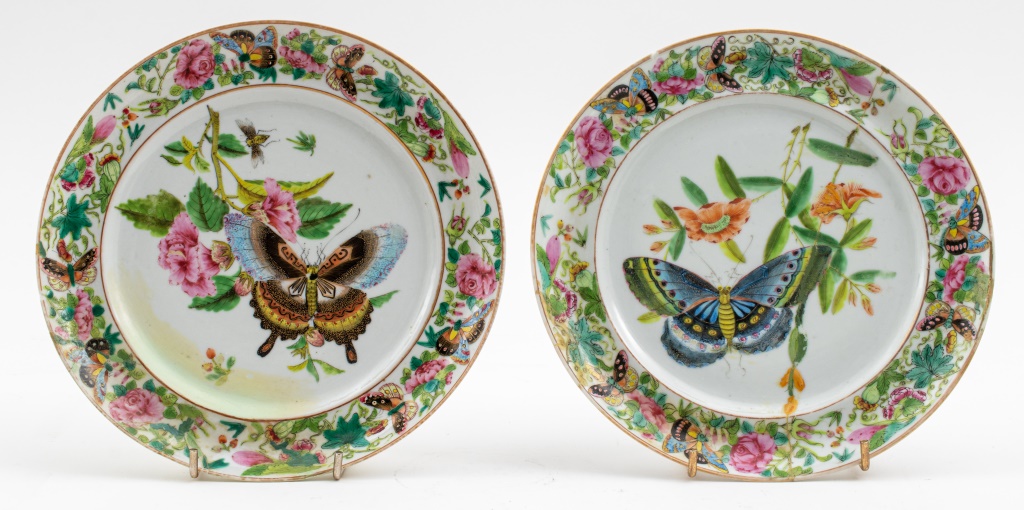 CHINESE QIANLONG FAMILLE ROSE PLATES,
