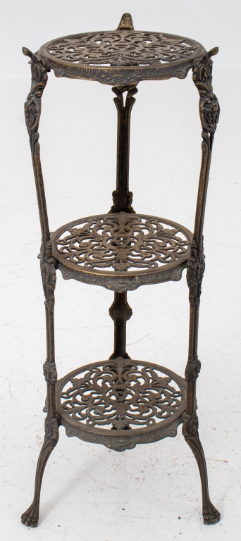 VINTAGE BRASS THREE TIER STAND WITH