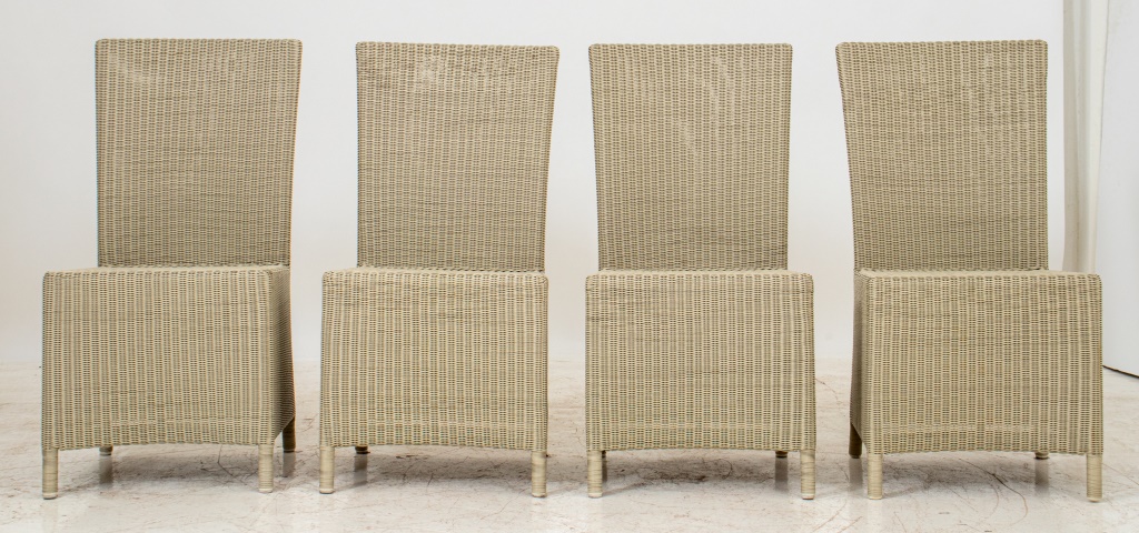 WICKER STYLE OUTDOOR SIDE CHAIRS,