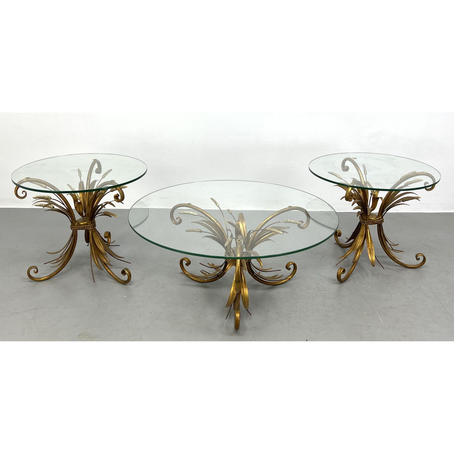 3pc set Italian Gilt Iron Coffee 2ba416