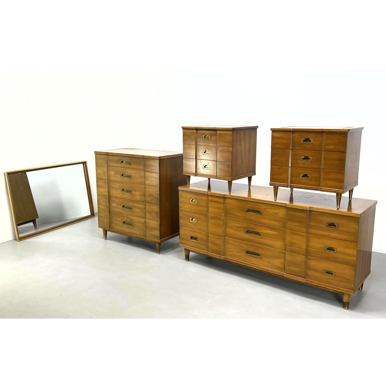 5pc JOHN WIDDICOMB Campaign style Bedroom