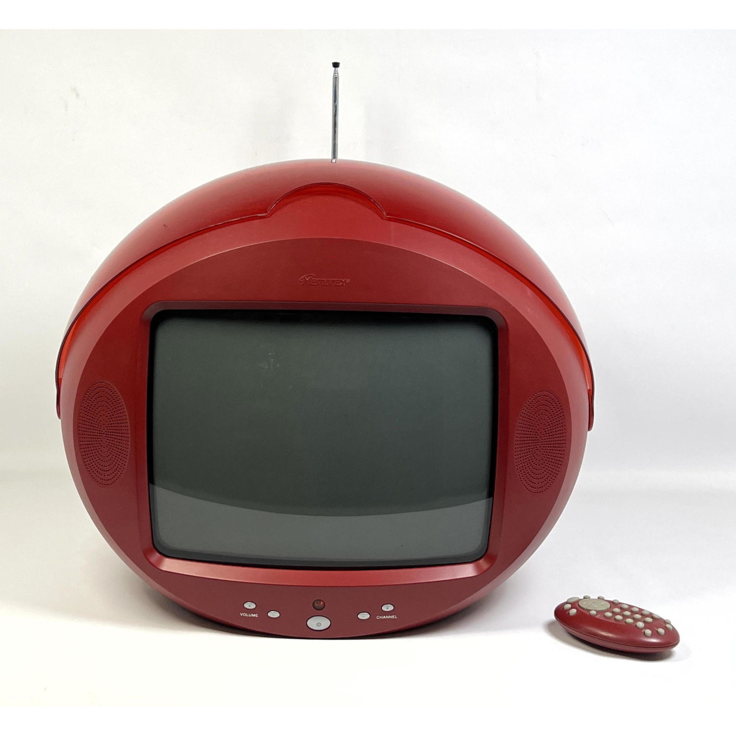 Memorex box color TV with remote.