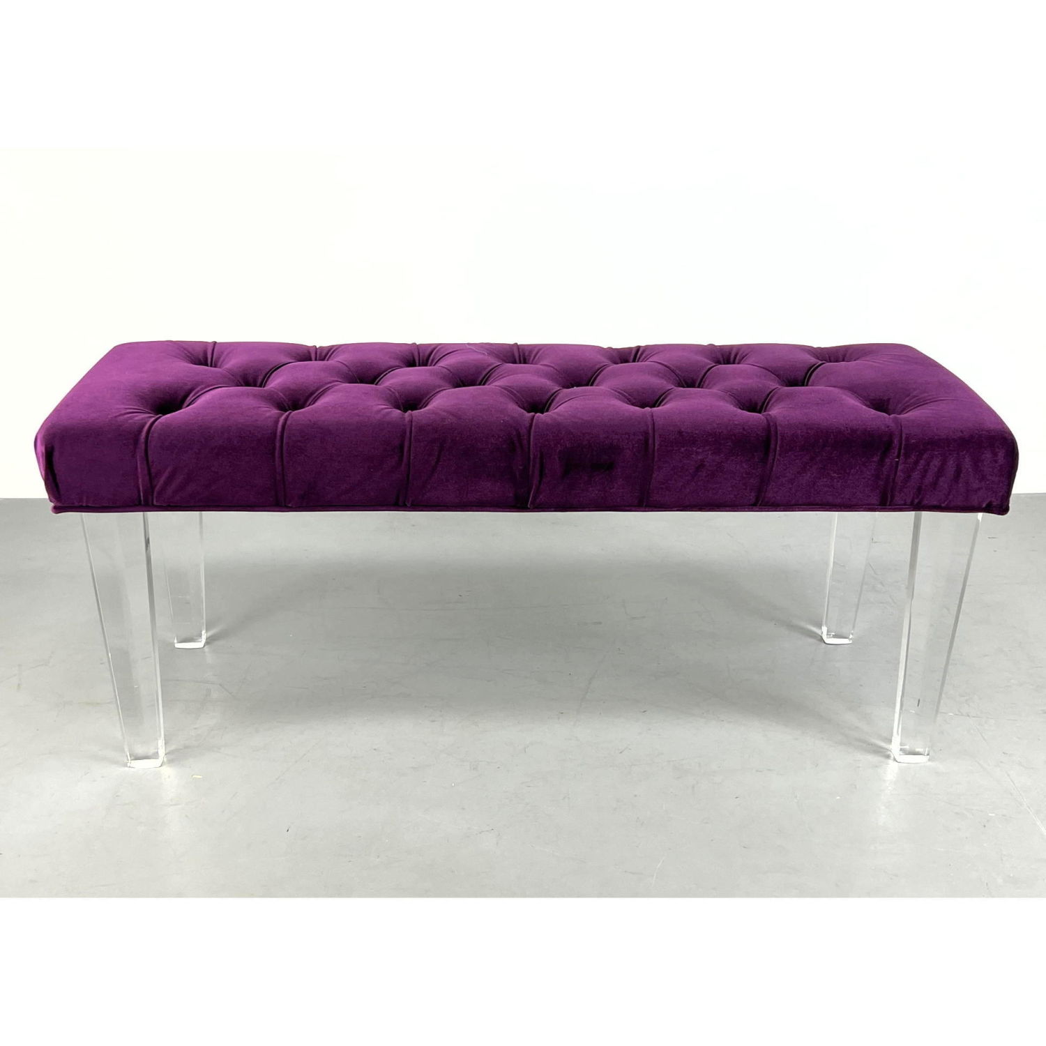 Contemporary Lucite Leg Bench.