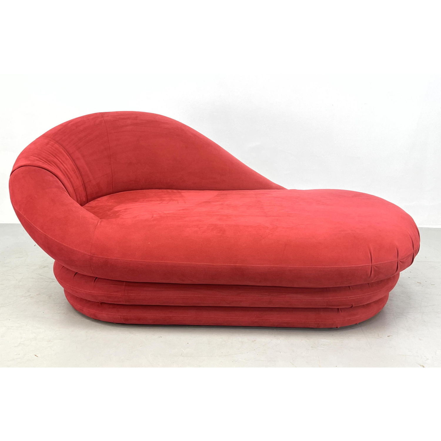 CARSON'S Red Ultrasuede Chaise