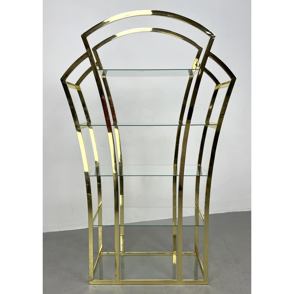 Brass Plated Arched Form Shelf 2ba593