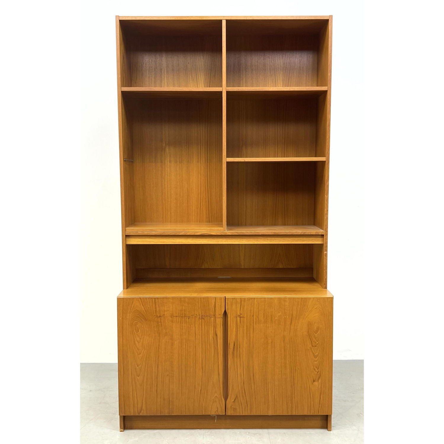 Tall Danish Modern Teak Bookcase