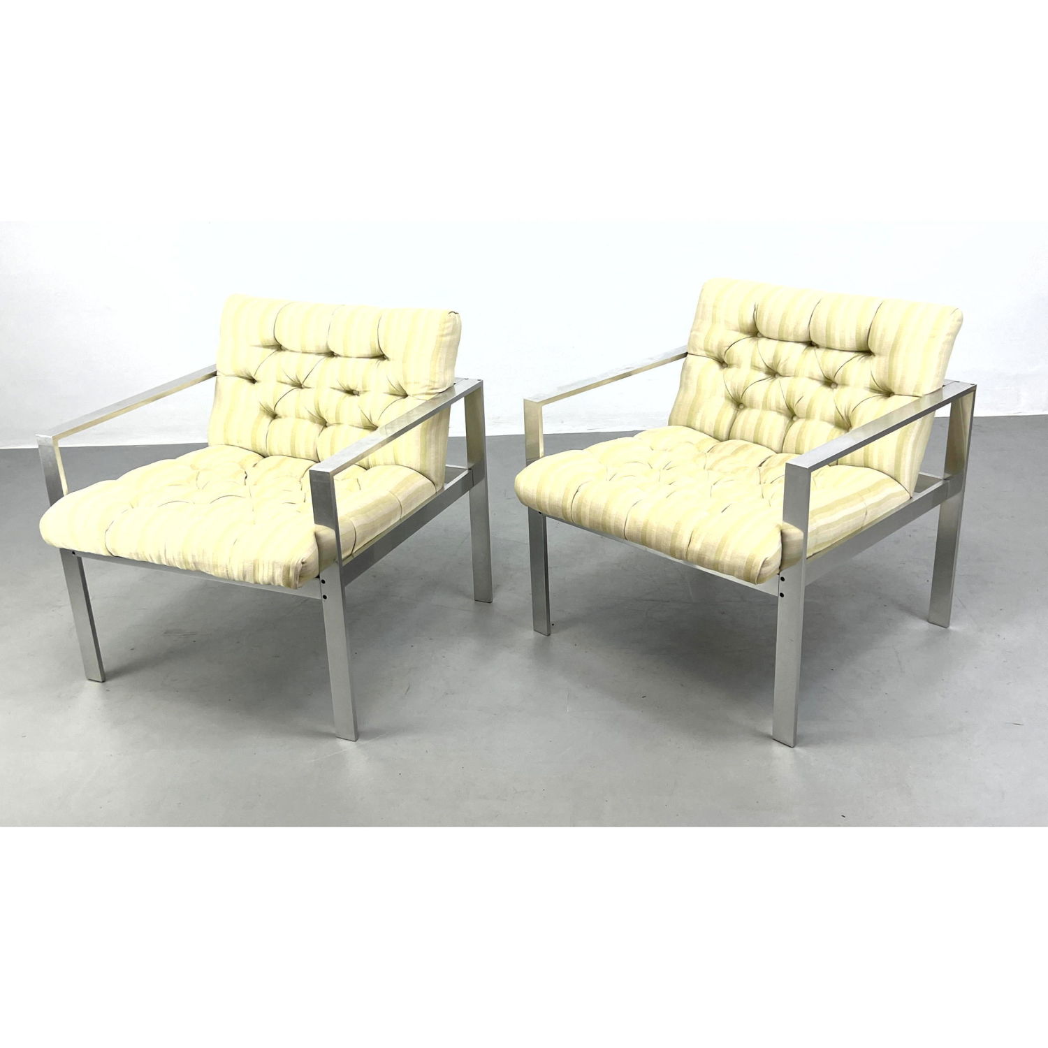 Pair HARVEY PROBBER Aluminum Tufted