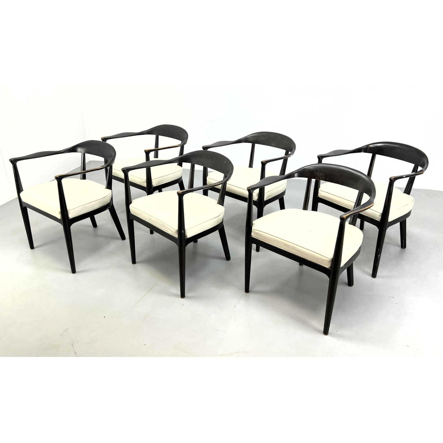 Set of 6 Hans Wegner painted black 2ba5d2