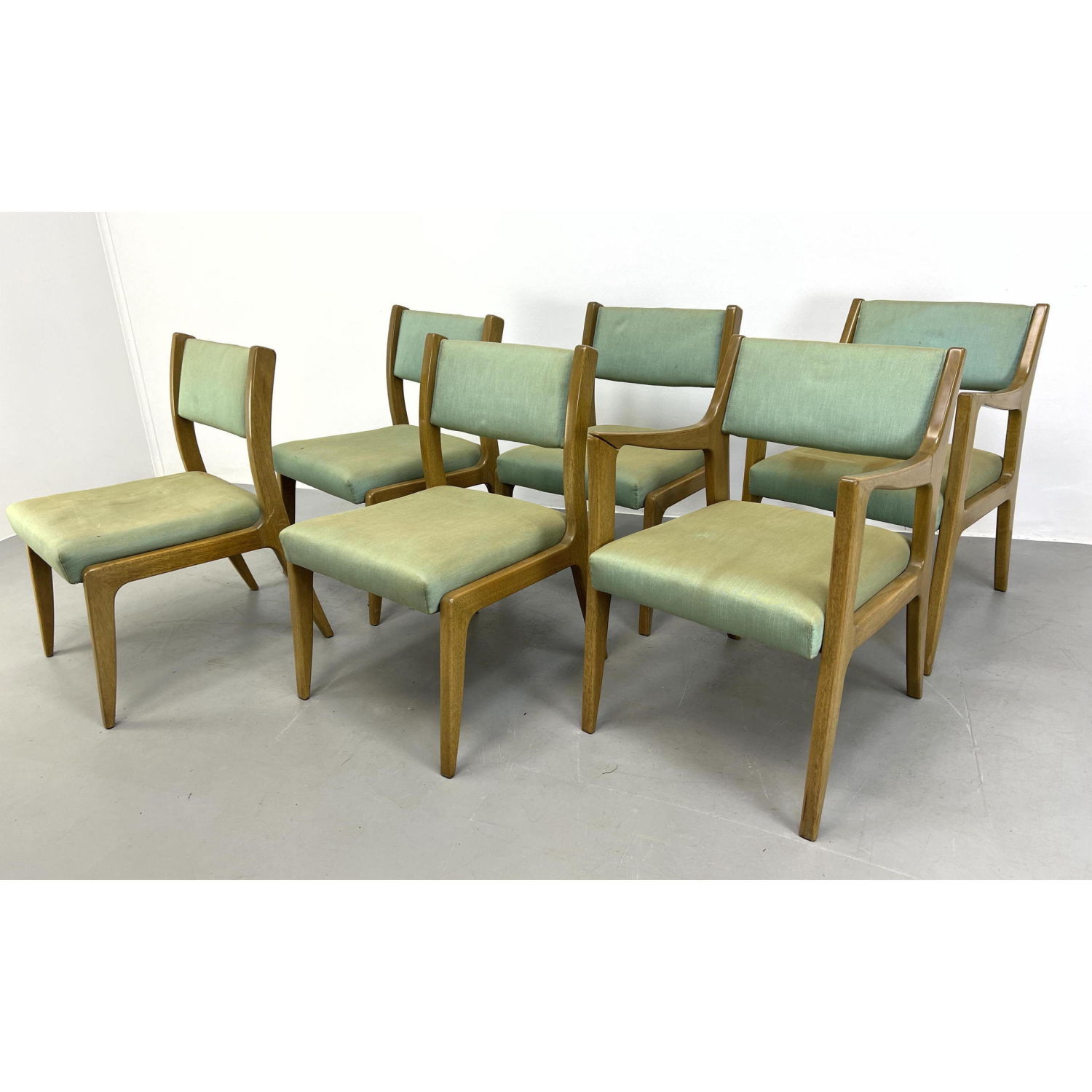 Set 6 Wormley Style Dining Chairs  2ba5d7