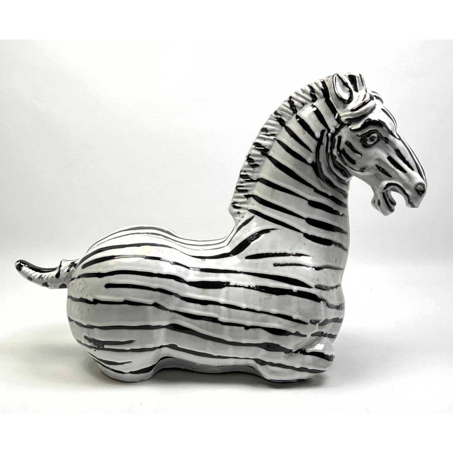Tang Style Ceramic Zebra Sculpture.