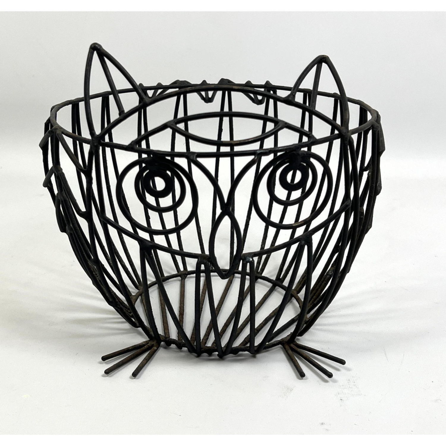 JOHN H RISLEY Wire Basket Owl 2ba600