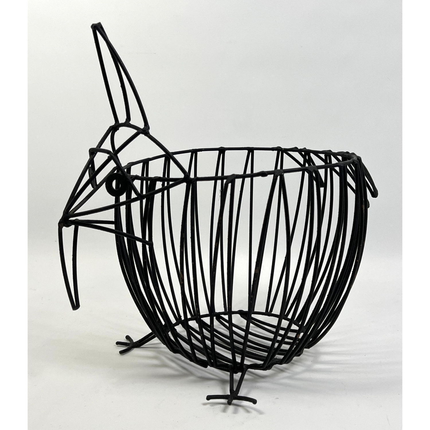 JOHN H RISLEY Wire Basket Sculpture  2ba5ff