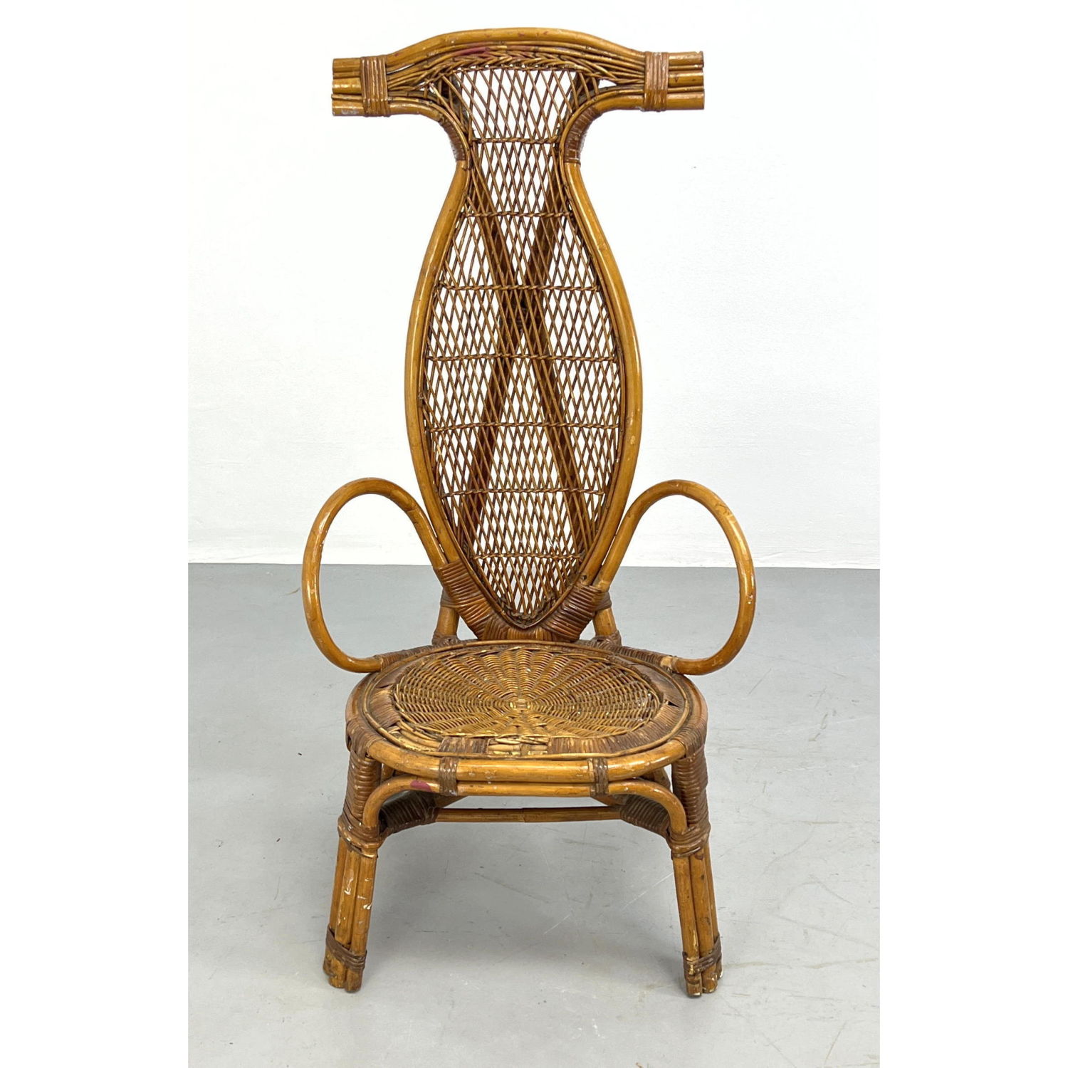 Great Form Woven Rattan Tall Back