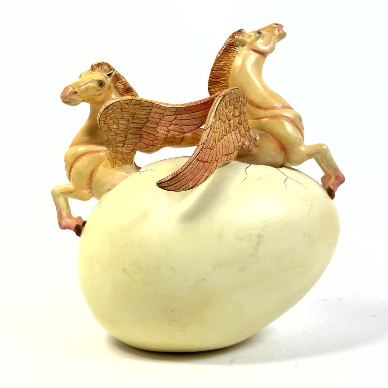 Sergio Bustamante Pegasus Egg Sculpture  2ba6bd