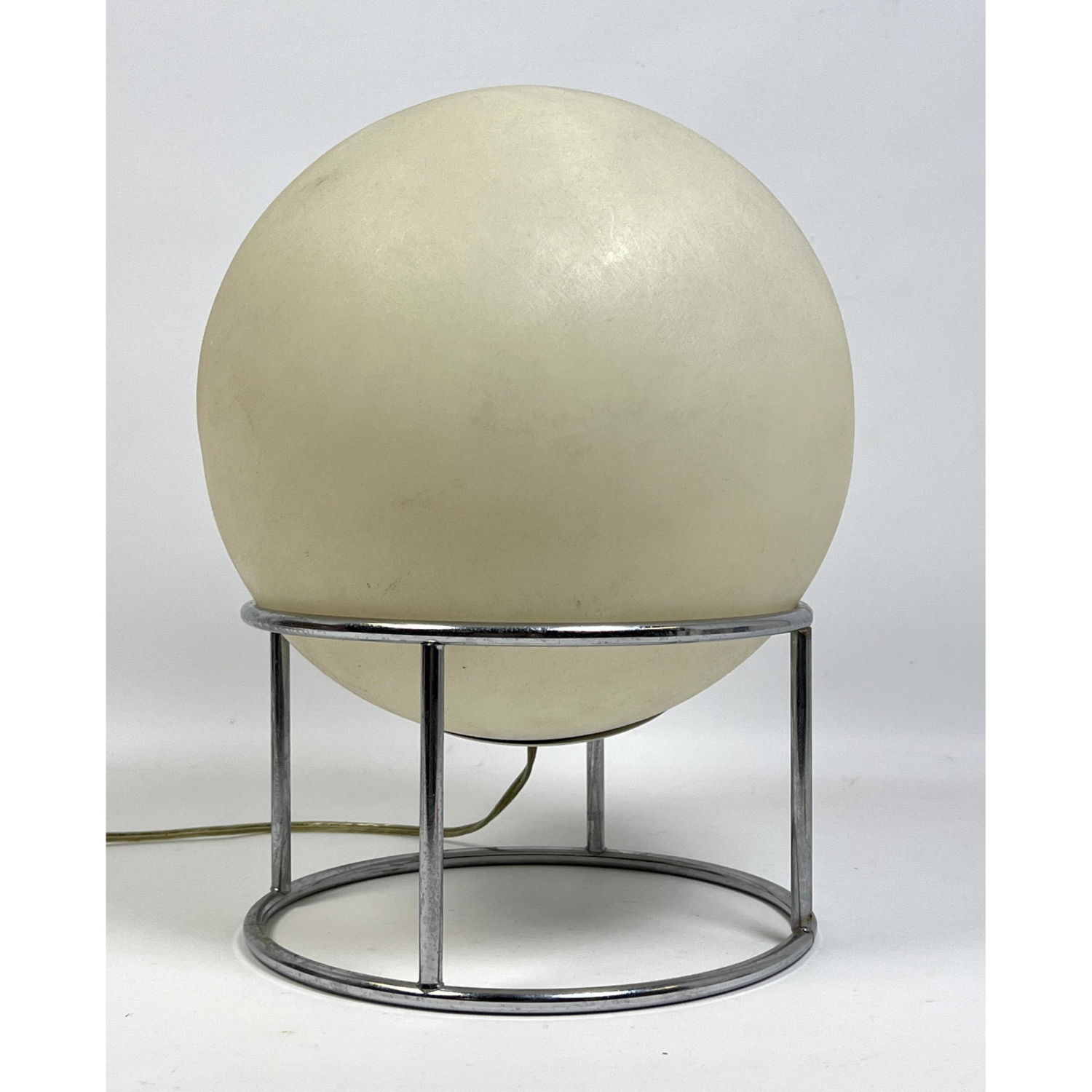 Modernist Ball Shade Lamp. Chrome