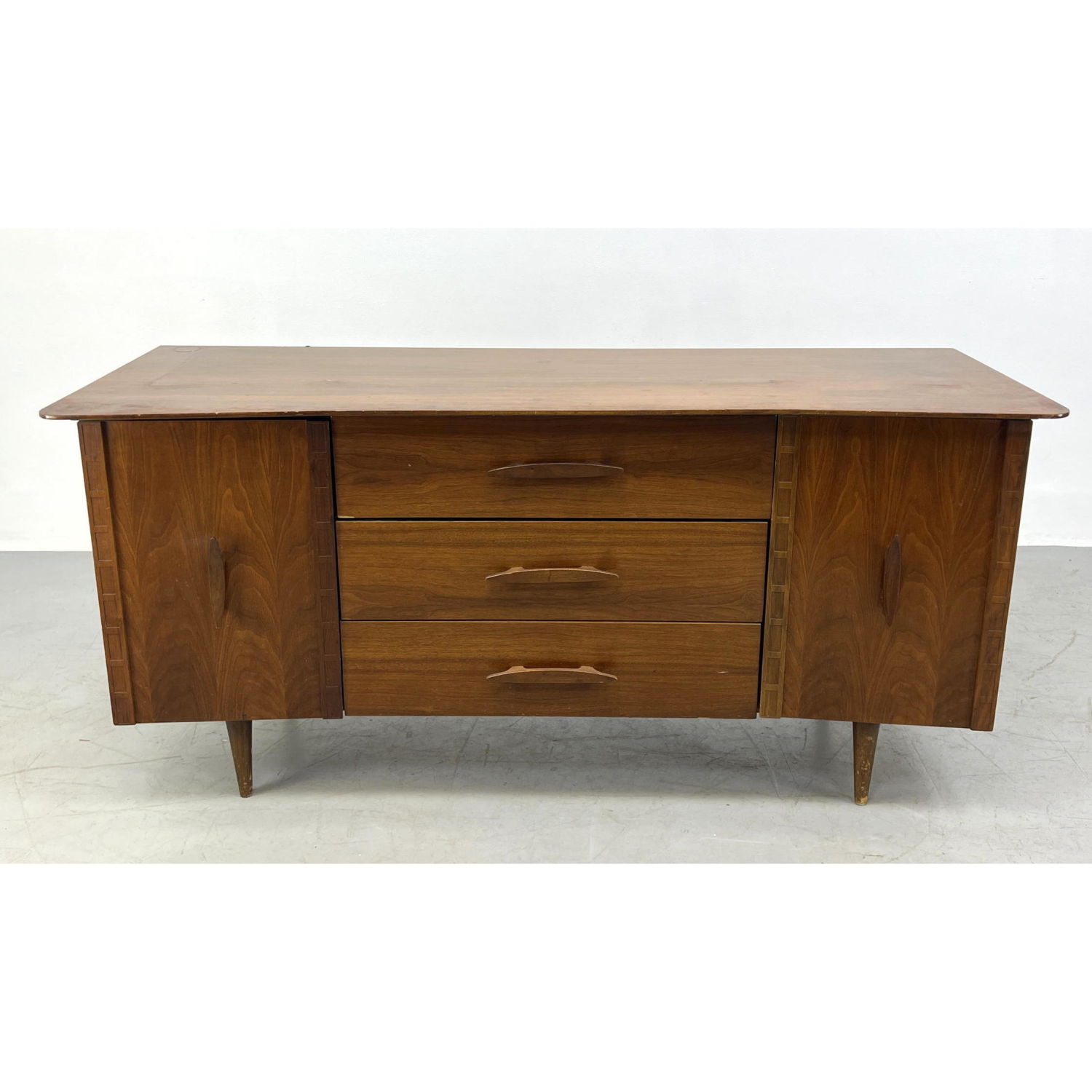 American Modern Walnut Sideboard