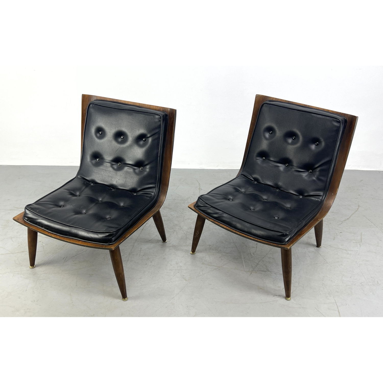 Pair Carter brothers Bentwood chairs.