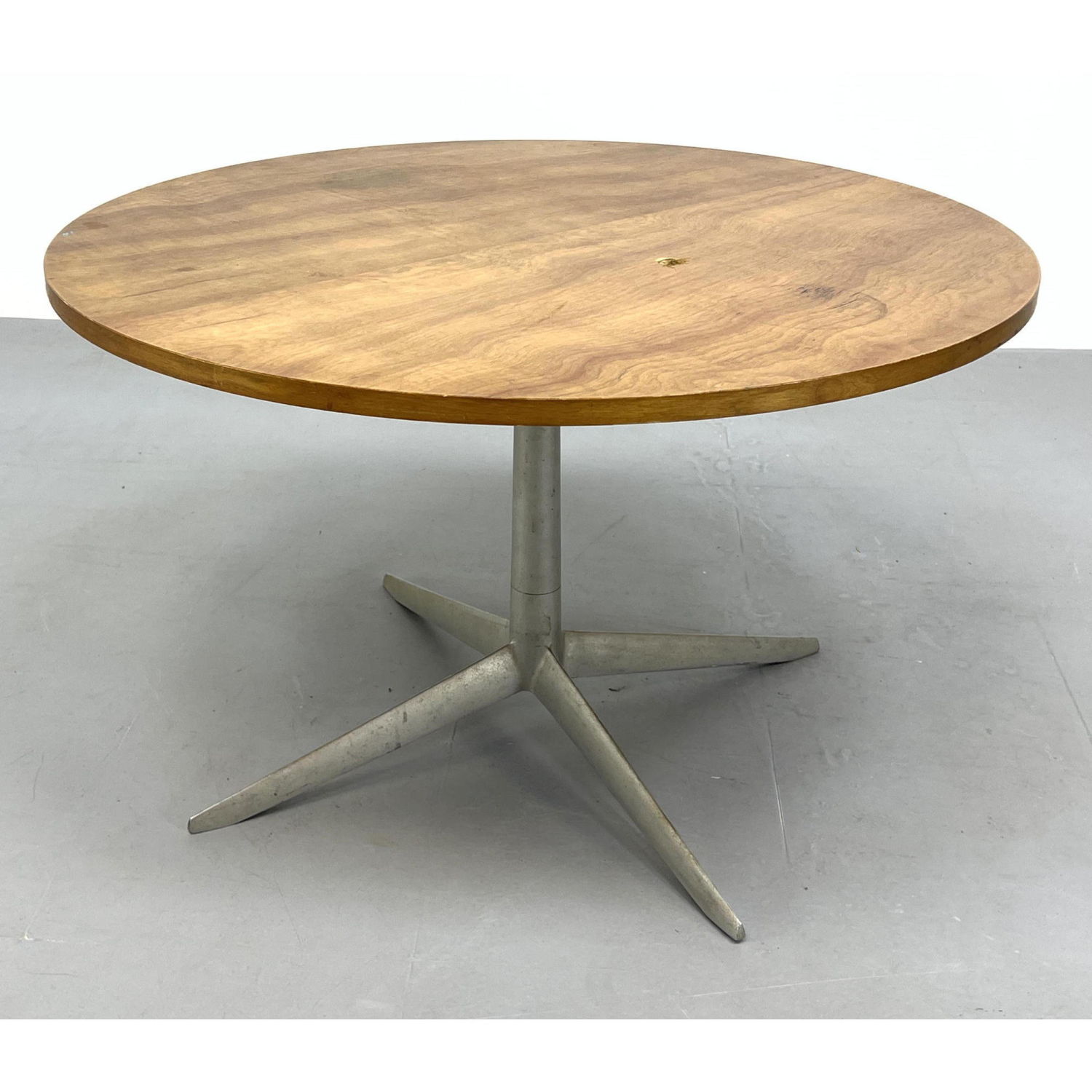 Mid Century Round Wood Top and 2ba706