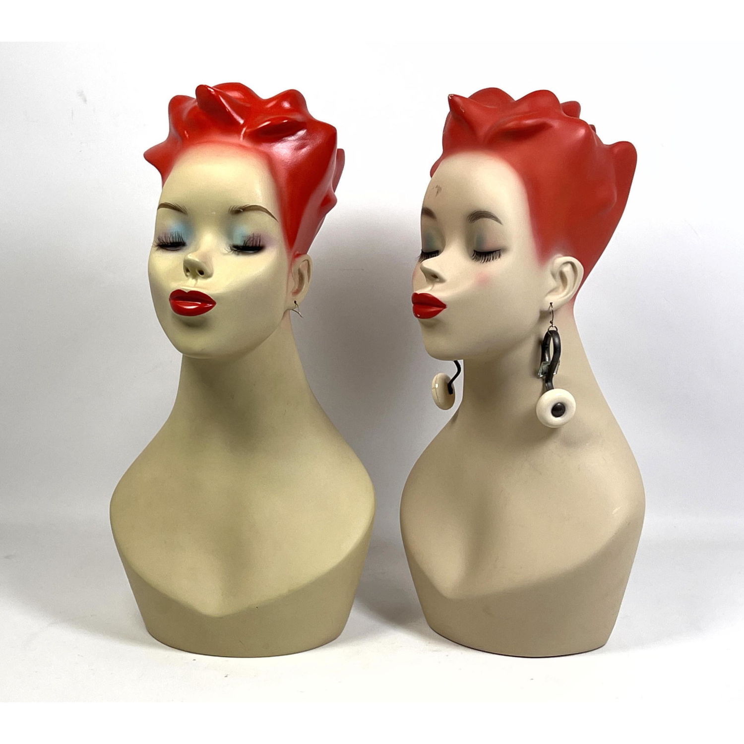 Pair Hip 80s Style Mannequin Busts