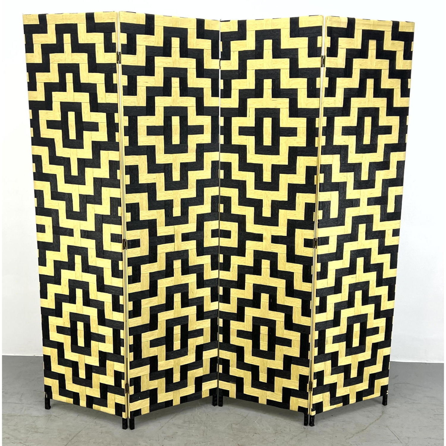 OP ART Woven Folding Screen Room 2ba70f