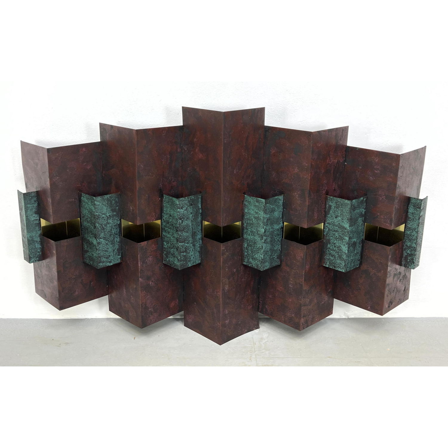 Modernist C JERE Wall Sculpture. Folded