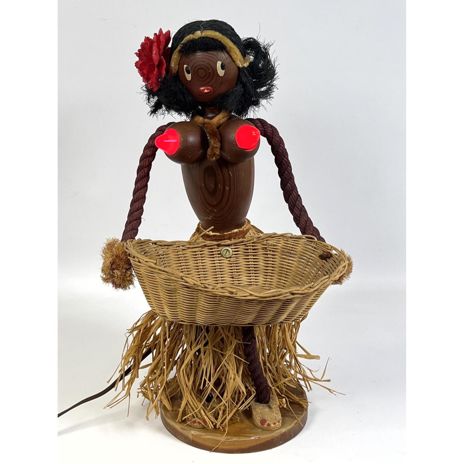 50s Vintage Hula girl lamp with