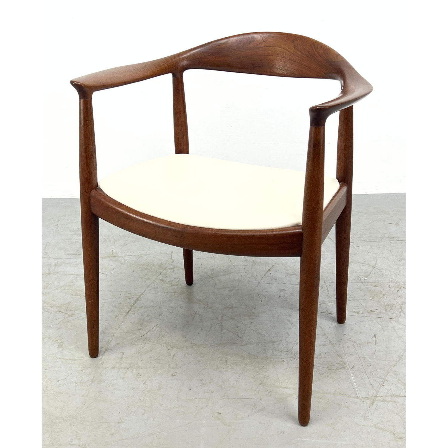 HANS WEGNER Teak and Leather Chair  2ba801