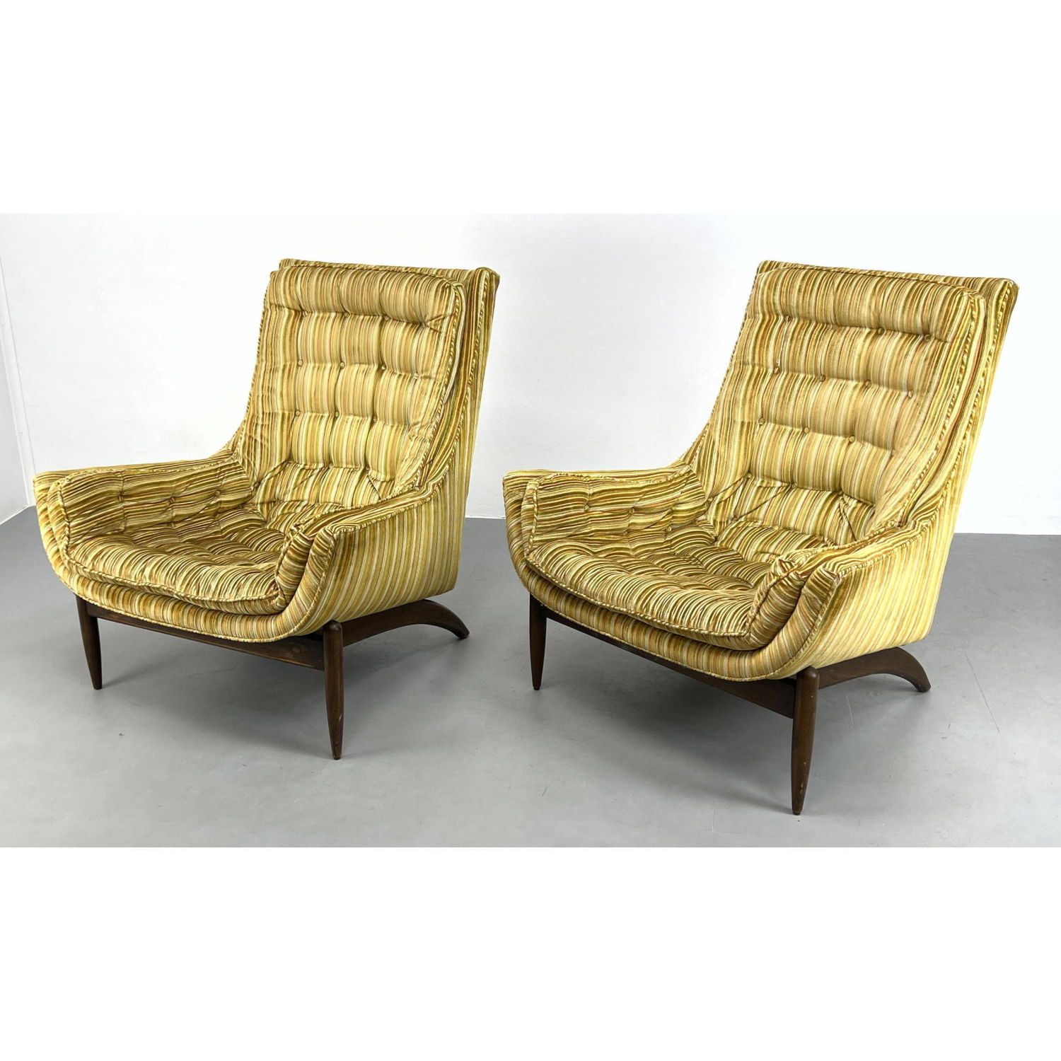 Pair Pearsall Style Lounge Chairs.