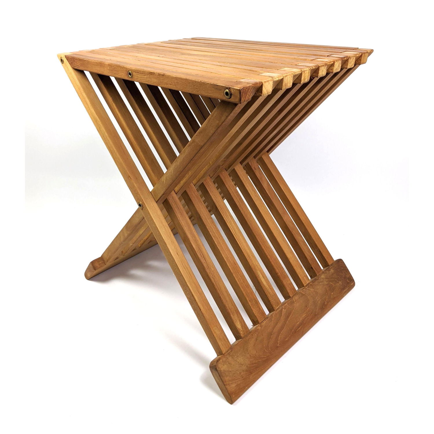 Teak Folding Stool Bench Table  2ba832