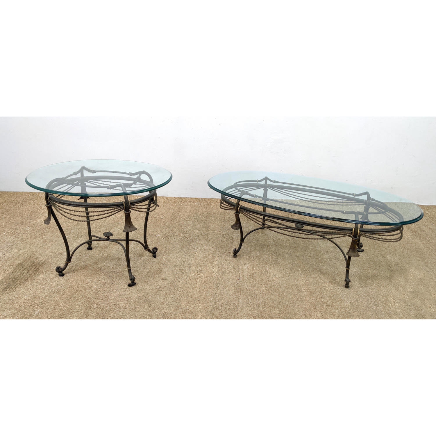 2pc Decorator Tables. Rope and