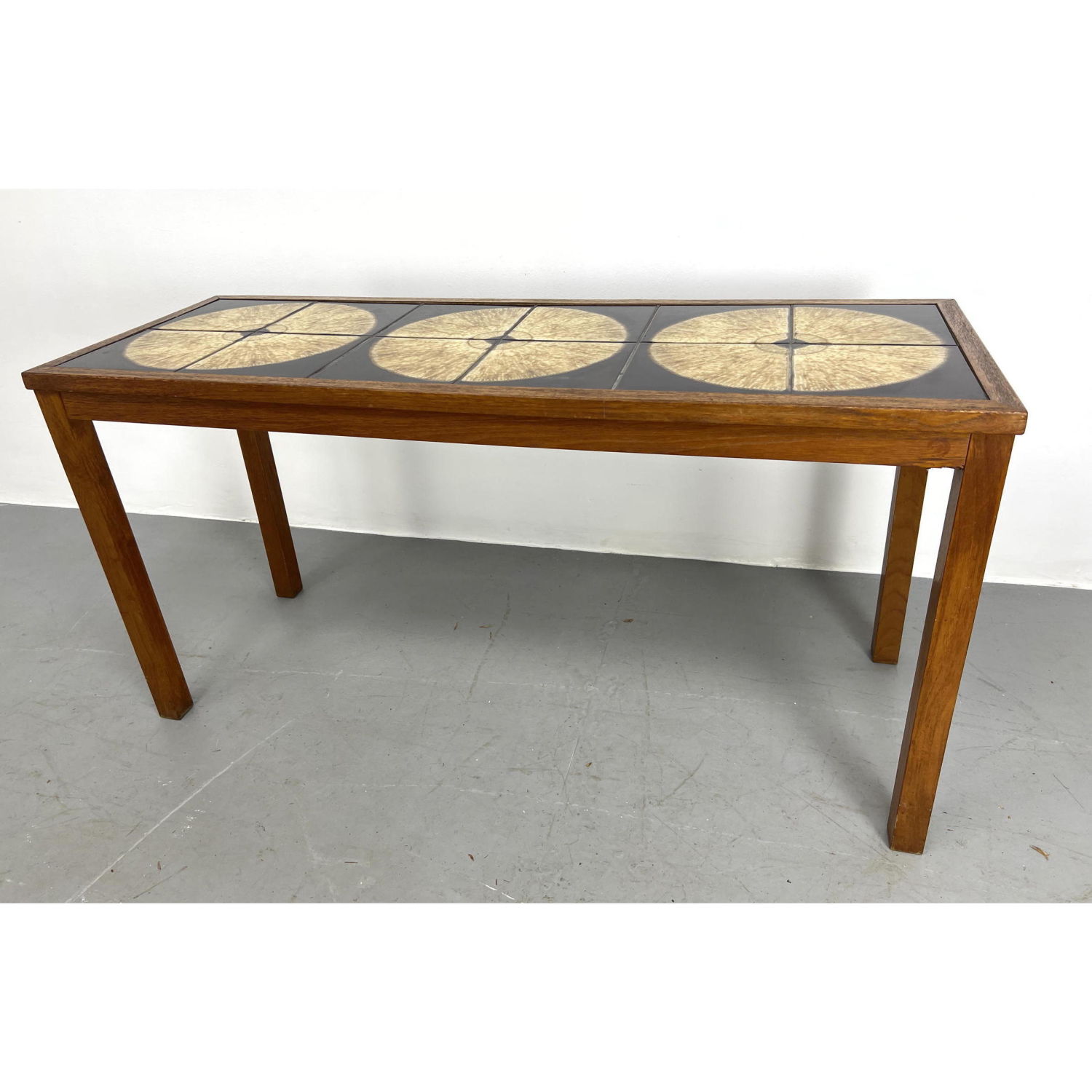 Danish modern tile top console 2ba867