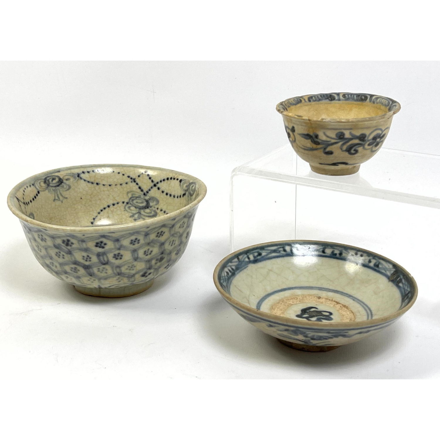 3pcs Chinese Bowls Ming Tongking  2bab0d