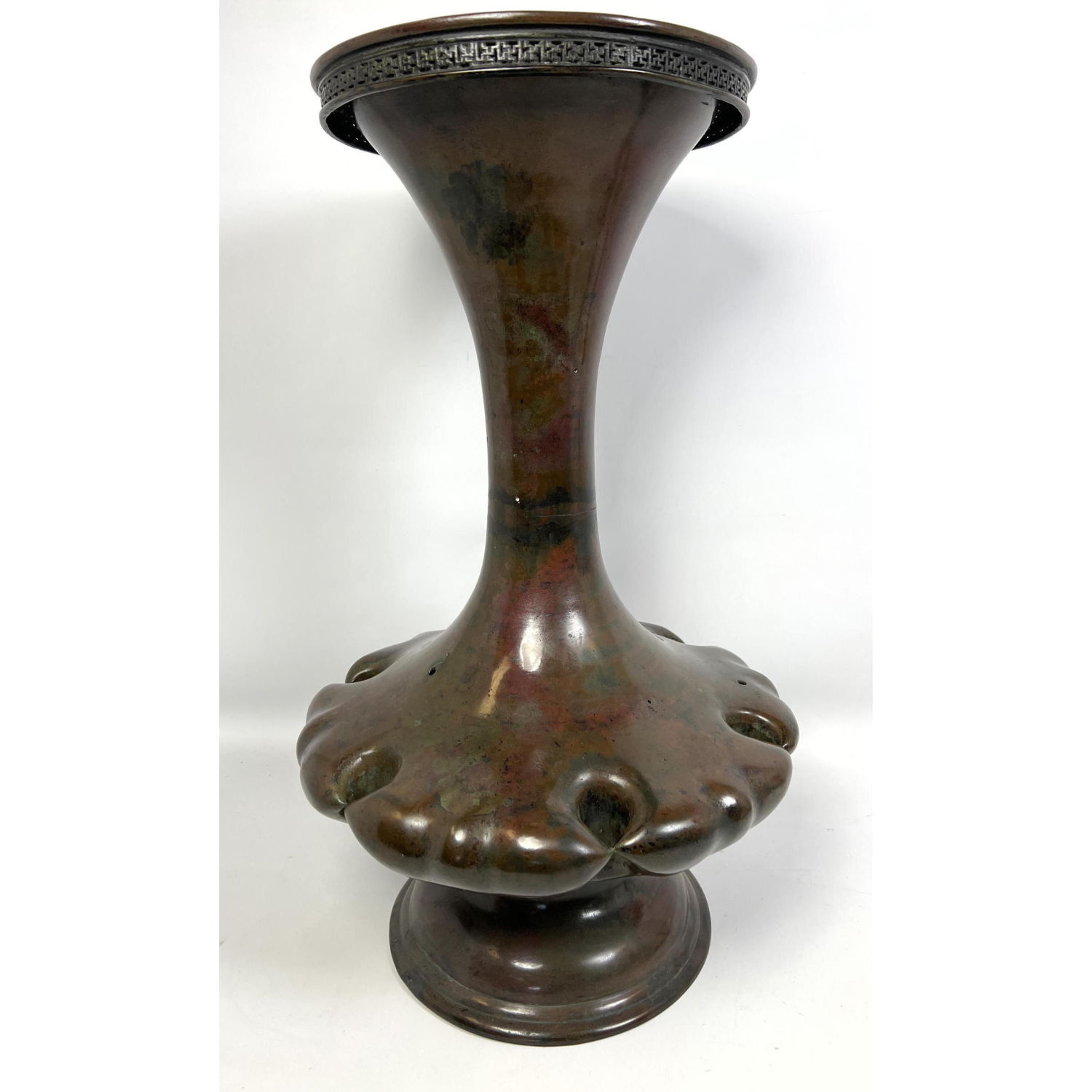 Large Chinese Bronze Gourd Vase  2babab