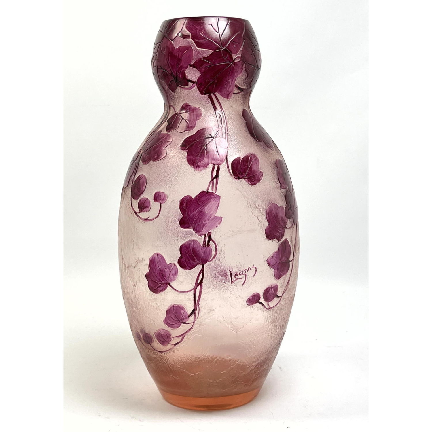 LEGRAS French Cameo Art Glass 14 Vase.