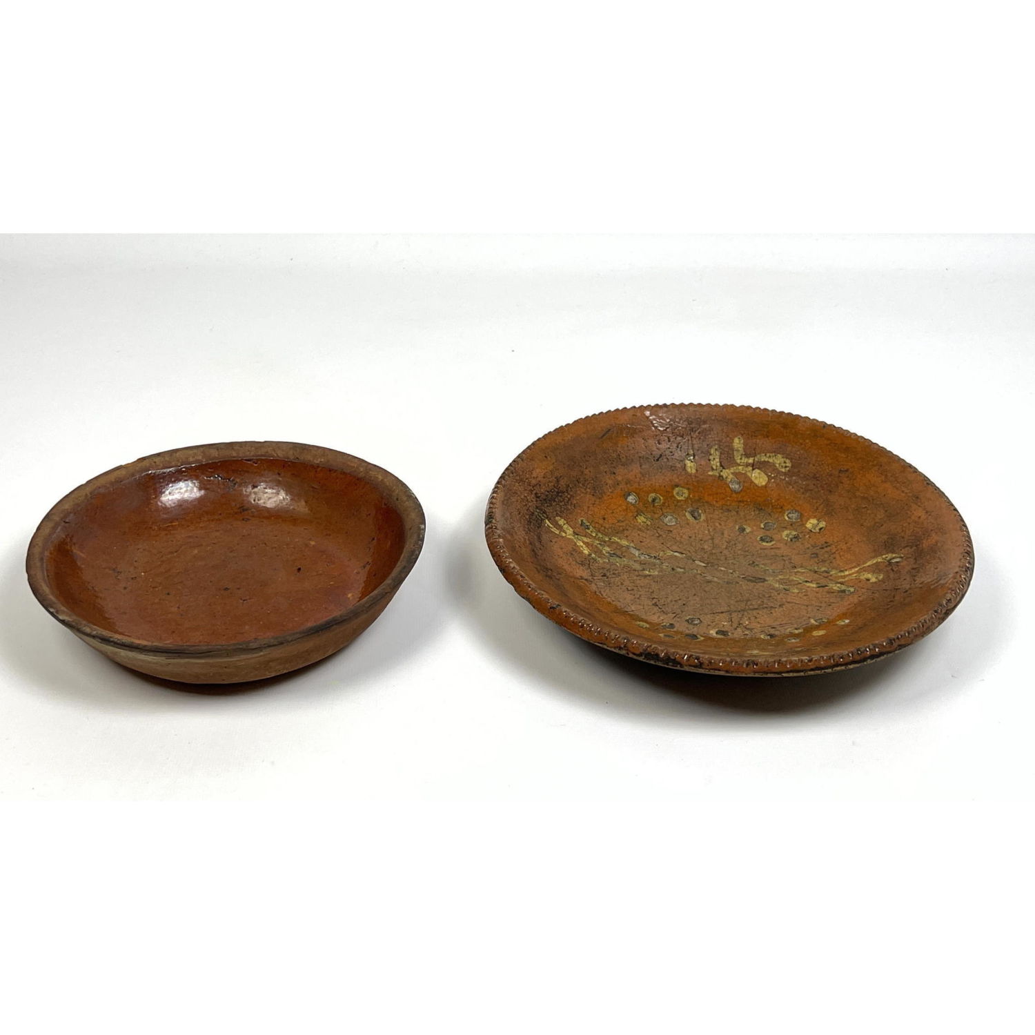 2pc American redware plate bowls 2babc0